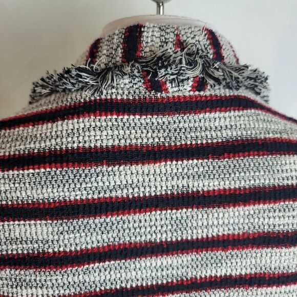 EXPRESS Striped Tweed Cropped Blazer - Picture 5 of 9